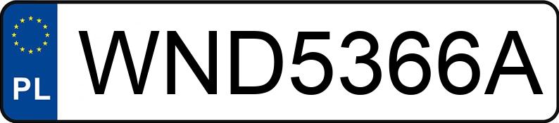 Numer rejestracyjny WND 5366A posiada TOYOTA AURIS - WND5366A