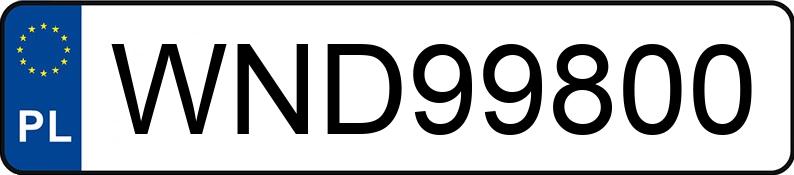 Numer rejestracyjny WND 99800 posiada BMW 530D - WND99800