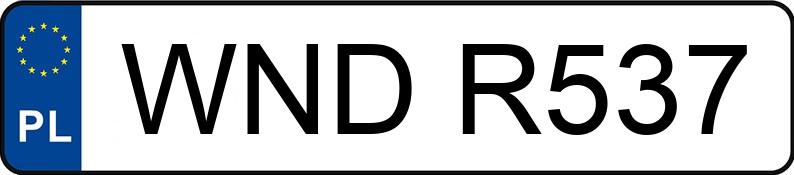 Numer rejestracyjny WND R537 posiada VOLKSWAGEN POLO - WNDR537