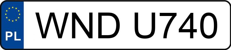 Numer rejestracyjny WND U740 posiada TOYOTA COROLLA - WNDU740