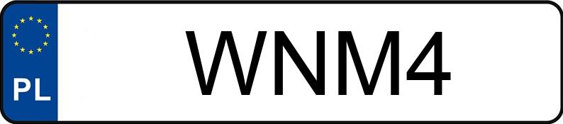 Numer rejestracyjny WNM 4 posiada BMW M4 - WNM4