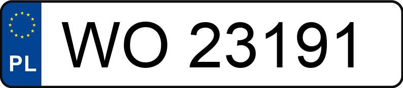 Numer rejestracyjny WO 23191 posiada OPEL OMEGA 2,5 V6 CARAVAN - WO23191