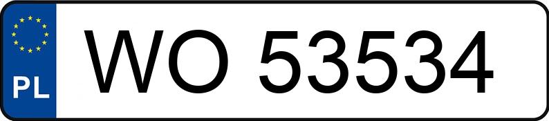 Numer rejestracyjny WO 53534 posiada BMW 530 Diesel MR`03 E3 E60 530 Diesel MR`03 E3 E60 - WO53534