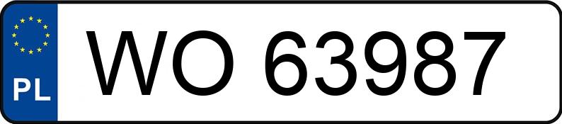 Numer rejestracyjny WO 63987 posiada BMW 320 D - WO63987