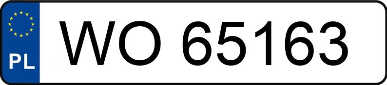Numer rejestracyjny WO 65163 posiada HONDA Civic 1.6 MR`01 E3 - WO65163