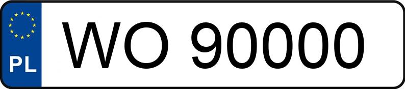 Numer rejestracyjny WO 90000 posiada NISSAN QASHQAI - WO90000