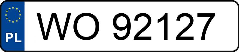Numer rejestracyjny WO 92127 posiada FORD/PARTNER TRANSIT FED/NP - WO92127