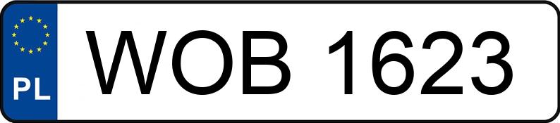 Numer rejestracyjny WOB 1623 posiada POLSKI FIAT 126P650E - WOB1623