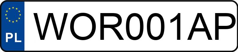 Numer rejestracyjny WOR 001AP posiada FLIEGL ZPS 180 bud. 18.0t Mega-E/6.9 - WOR001AP