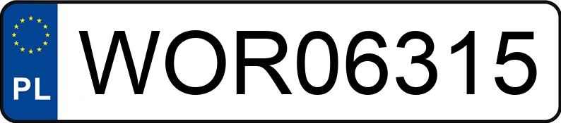 Numer rejestracyjny WOR 06315 posiada AUDI A4 1.6 Kat. B5 A4 1.6 Kat. B5 - WOR06315