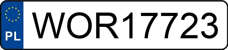 Numer rejestracyjny WOR 17723 posiada OPEL ASTRA - WOR17723