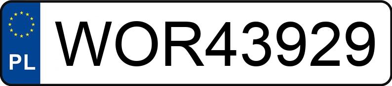 Numer rejestracyjny WOR 43929 posiada AUDI A6 Avant 3.0 Kat. MR`02 E3 4B A6 Avant 3.0 Kat. MR`02 E3 4B - WOR43929