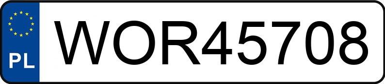 Numer rejestracyjny WOR 45708 posiada AUDI A4 - WOR45708