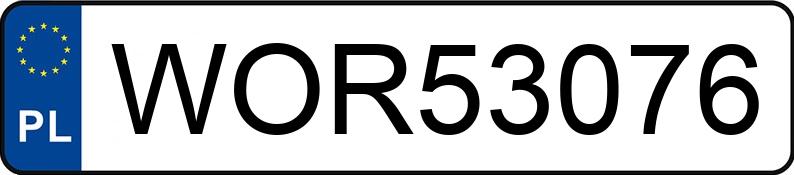Numer rejestracyjny WOR 53076 posiada BMW 530I - WOR53076