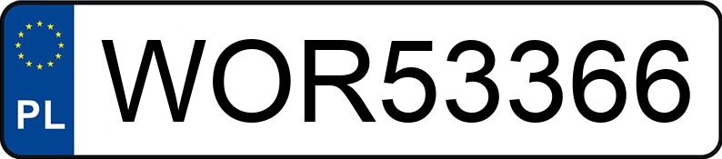 Numer rejestracyjny WOR 53366 posiada BMW 318i Kat. MR`98 E46 318i Kat. MR`98 E46 - WOR53366