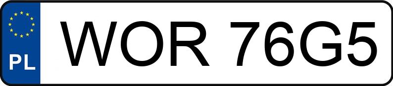 Numer rejestracyjny WOR 76G5 posiada MTZ 82SA - WOR76G5