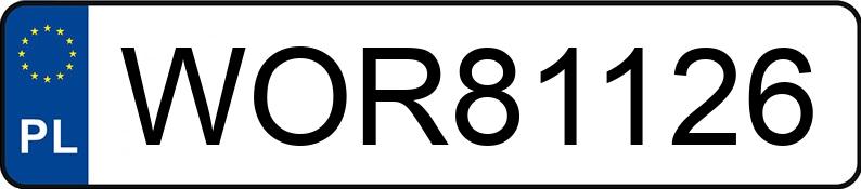 Numer rejestracyjny WOR 81126 posiada BMW 320 Diesel MR`12 E5 F30 320 Diesel MR`12 E5 F30 - WOR81126