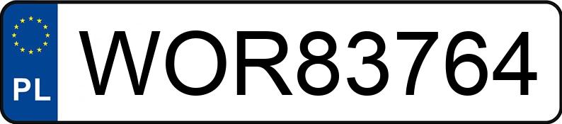 Pirat drogowy w pojeździe o numerach rejestracyjnych WOR83764