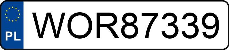Numer rejestracyjny WOR 87339 posiada AUDI A3 SPORTBACK - WOR87339