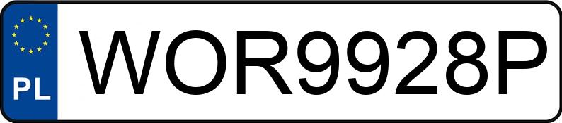 Numer rejestracyjny WOR 9928P posiada SAM 2000 - WOR9928P