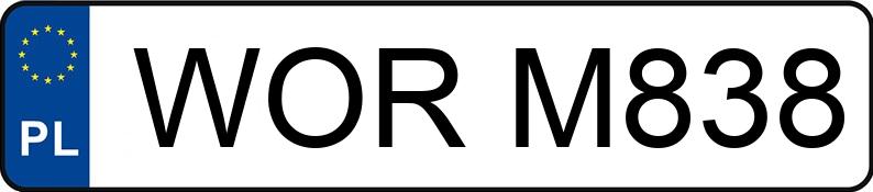 Numer rejestracyjny WOR M838 posiada FIAT UNO 1.4 KAT - WORM838