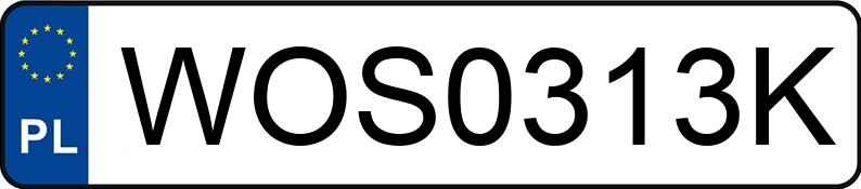 Pirat drogowy w pojeździe o numerach rejestracyjnych WOS0313K