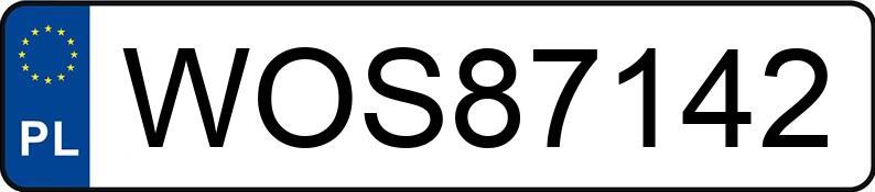 Numer rejestracyjny WOS 87142 posiada MAZDA 6 1.8 KAT - WOS87142