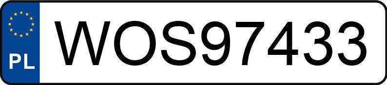 Numer rejestracyjny WOS97433 posiada  