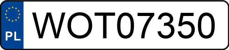 Numer rejestracyjny WOT 07350 posiada POLSKI FIAT 126P - WOT07350