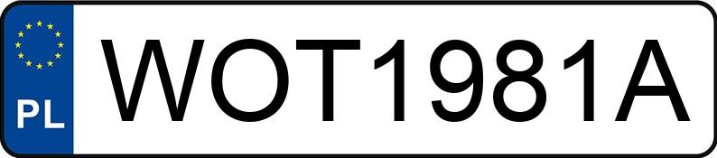 Numer rejestracyjny WOT 1981A posiada SKODA OCTAVIA - WOT1981A