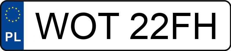 Numer rejestracyjny WOT 22FH posiada FORD FOCUS - WOT22FH