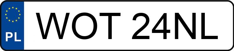 Numer rejestracyjny WOT 24NL posiada FIAT 170/704 VAN KAT. - WOT24NL