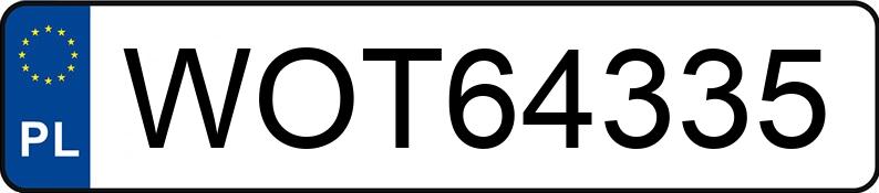 Numer rejestracyjny WOT 64335 posiada RENAULT KANGOO - WOT64335