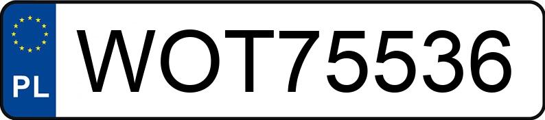 Numer rejestracyjny WOT 75536 posiada MITSUBISHI Colt 1.3 Kat. MR`96 GLX - WOT75536