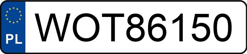 Numer rejestracyjny WOT 86150 posiada TOYOTA YARIS - WOT86150