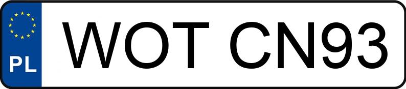 Numer rejestracyjny WOT CN93 posiada FORD ESCORT - WOTCN93