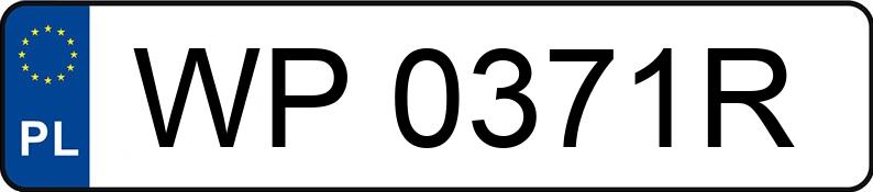 Numer rejestracyjny WP 0371R posiada TOYOTA TOYOTA YARIS - WP0371R
