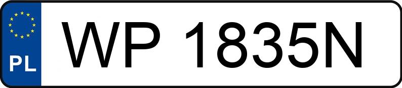 Numer rejestracyjny WP 1835N posiada AUDI A4 2.0 Kat. MR`00 E3 8E A4 2.0 Kat. MR`00 E3 8E - WP1835N