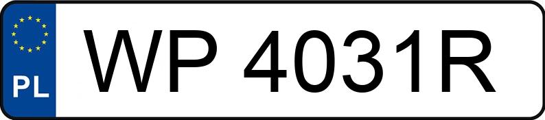 Numer rejestracyjny WP 4031R posiada VOLKSWAGEN PASSAT - WP4031R