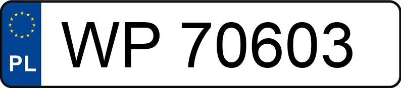 Numer rejestracyjny WP 70603 posiada AUDI A6 3.0 TDI - WP70603
