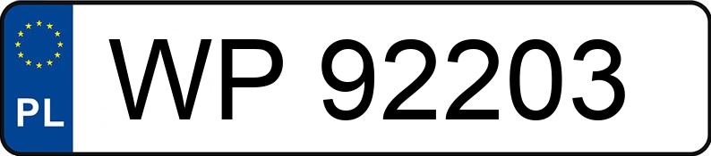 Numer rejestracyjny WP 92203 posiada VOLKSWAGEN Passat GP 1.9 TDI MR`00 E3 Basis - WP92203