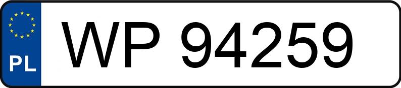 Numer rejestracyjny WP 94259 posiada SKODA Octavia II 1.6 MR`04 E4 Tour - WP94259