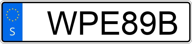 Numer rejestracyjny WPE89B posiada Porsche Cayenne Coupe E-Hybrid