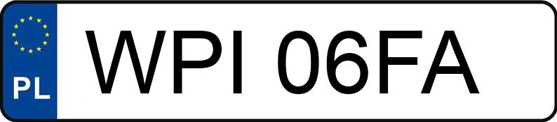 Numer rejestracyjny WPI 06FA posiada SKODA Fabia 1.4 MR`99 E3 Fresh - WPI06FA