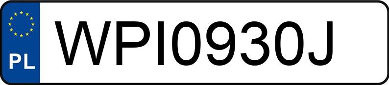 Numer rejestracyjny WPI 0930J posiada VOLKSWAGEN GOLF - WPI0930J