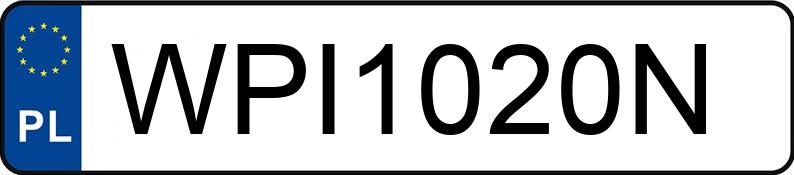 Numer rejestracyjny WPI 1020N posiada FORD FUSION - WPI1020N