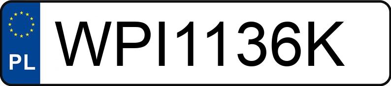 Numer rejestracyjny WPI 1136K posiada TOYOTA AURIS - WPI1136K