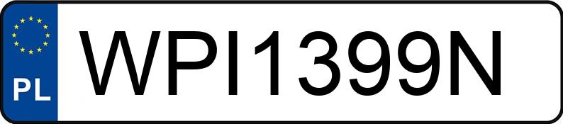Numer rejestracyjny WPI 1399N posiada VOLKSWAGEN PASSAT CC - WPI1399N