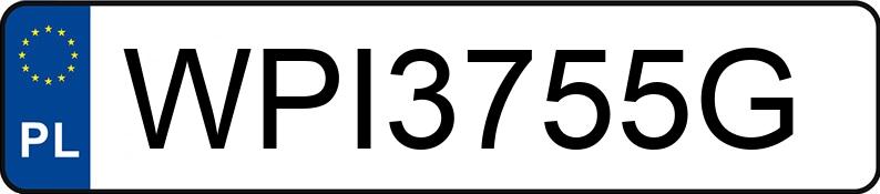 Numer rejestracyjny WPI 3755G posiada TOYOTA COROLLA - WPI3755G