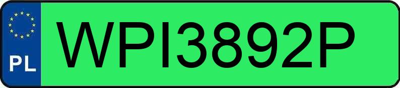 Numer rejestracyjny WPI 3892P posiada PEUGEOT 208 - WPI3892P Numer rejestracyjny WPI 3892P posiada PEUGEOT 208 - WPI3892P